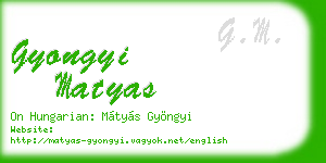 gyongyi matyas business card