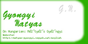 gyongyi matyas business card